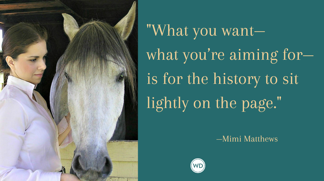 5 Tips for Writing Historical Romance, by Mimi Matthews